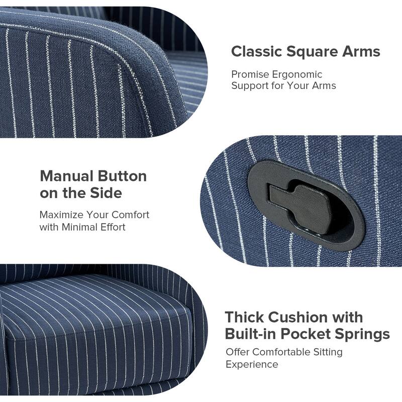 Diana Modern Polyester 360-degree Swivel Rocker Recliner Set of 2 by HULALA HOME