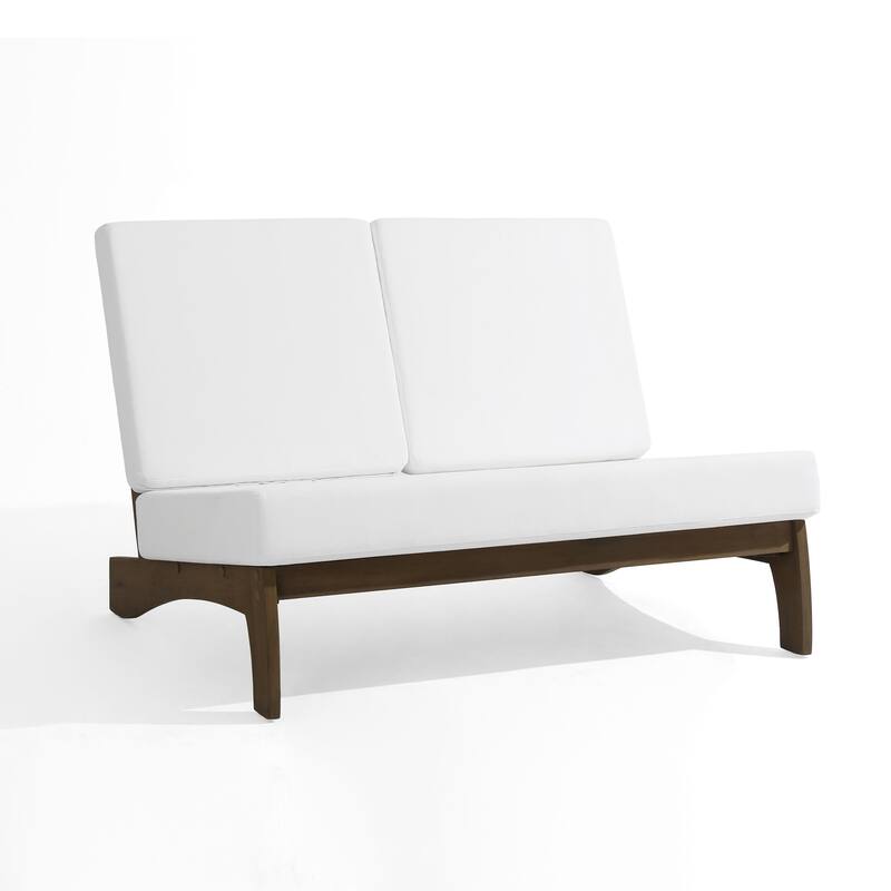 Casual Teak Wood Large 7-Piece Outdoor Patio Conversation Set