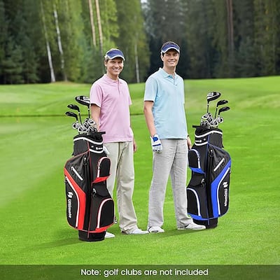 Lightweight Golf Cart Bag w/ Top Dividers Pockets & Cooler Bag