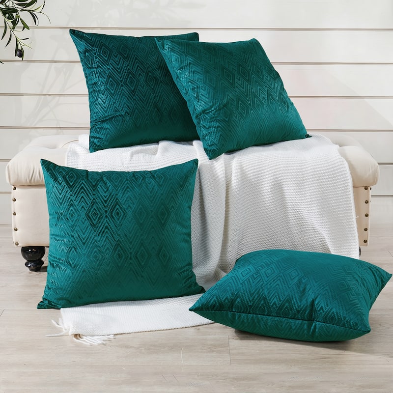 Tonopah Ikat Velvet Throw Pillow Cover Set, NO INSERT