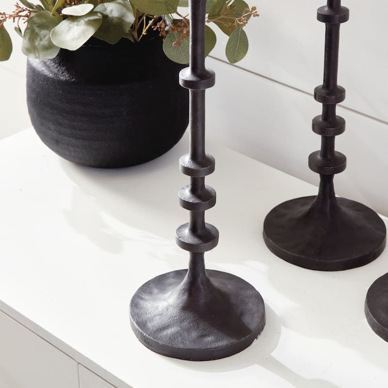 Abacus Candle Stands, Set Of 3 - N/A