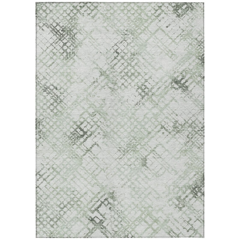 HomeRoots Geometric Transitional Rectangle Outdoor Rug