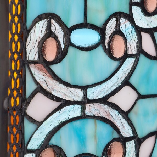 River of Goods Brandi's Tiffany Style Stained Glass Green 26-inch