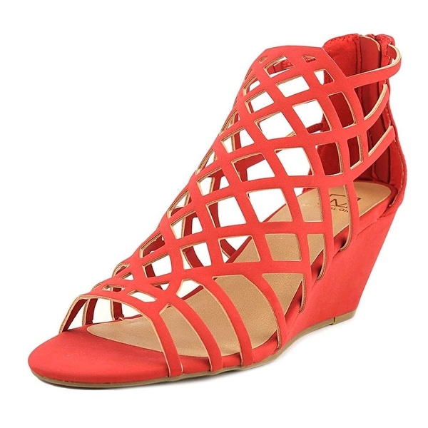 Material Girl Womens Henie Open Toe Casual Wedged Sandals - 8