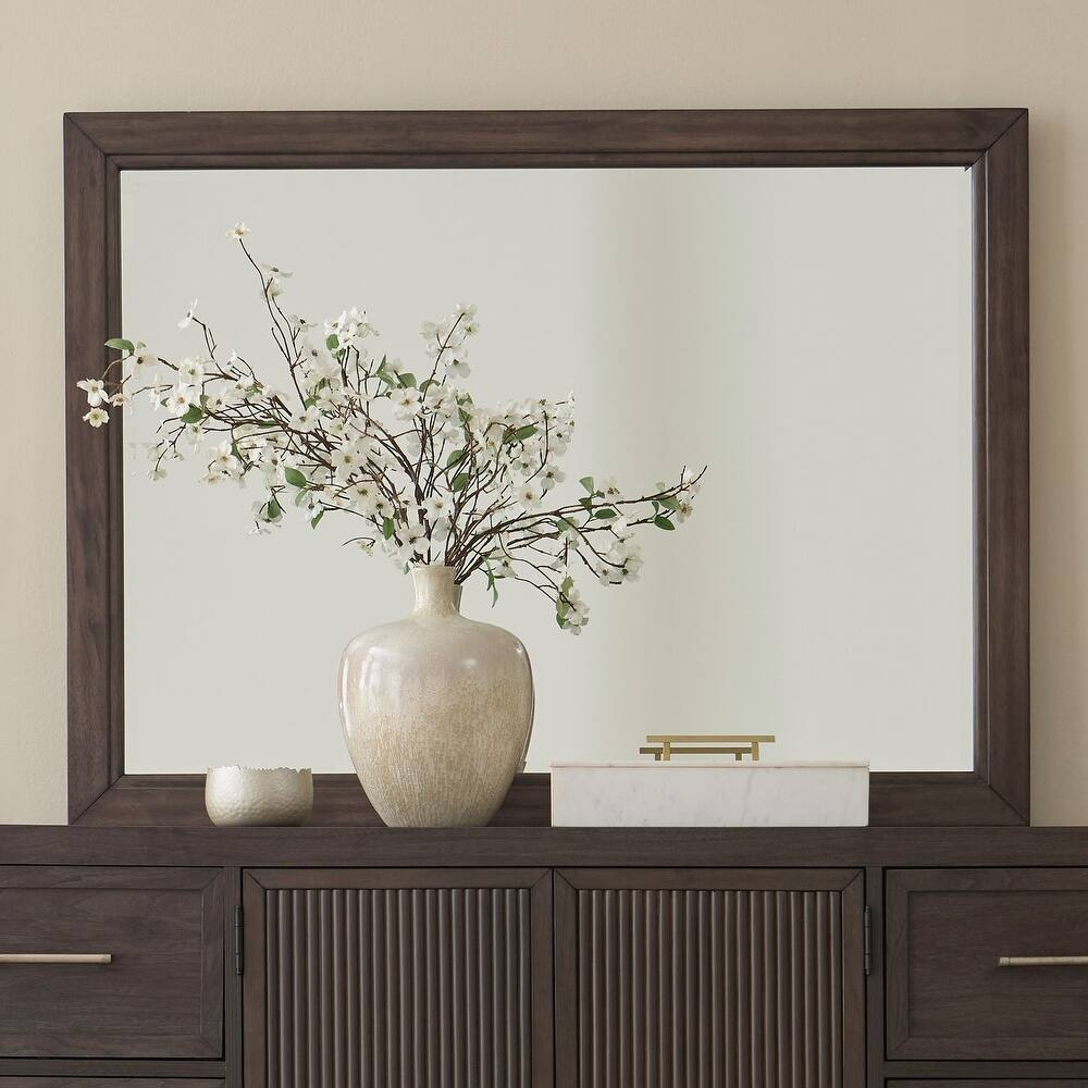Liberty Furniture Modern Edge Landscape Mirror - Caffe Brown - Width 47" x Depth 1" x Height 35"