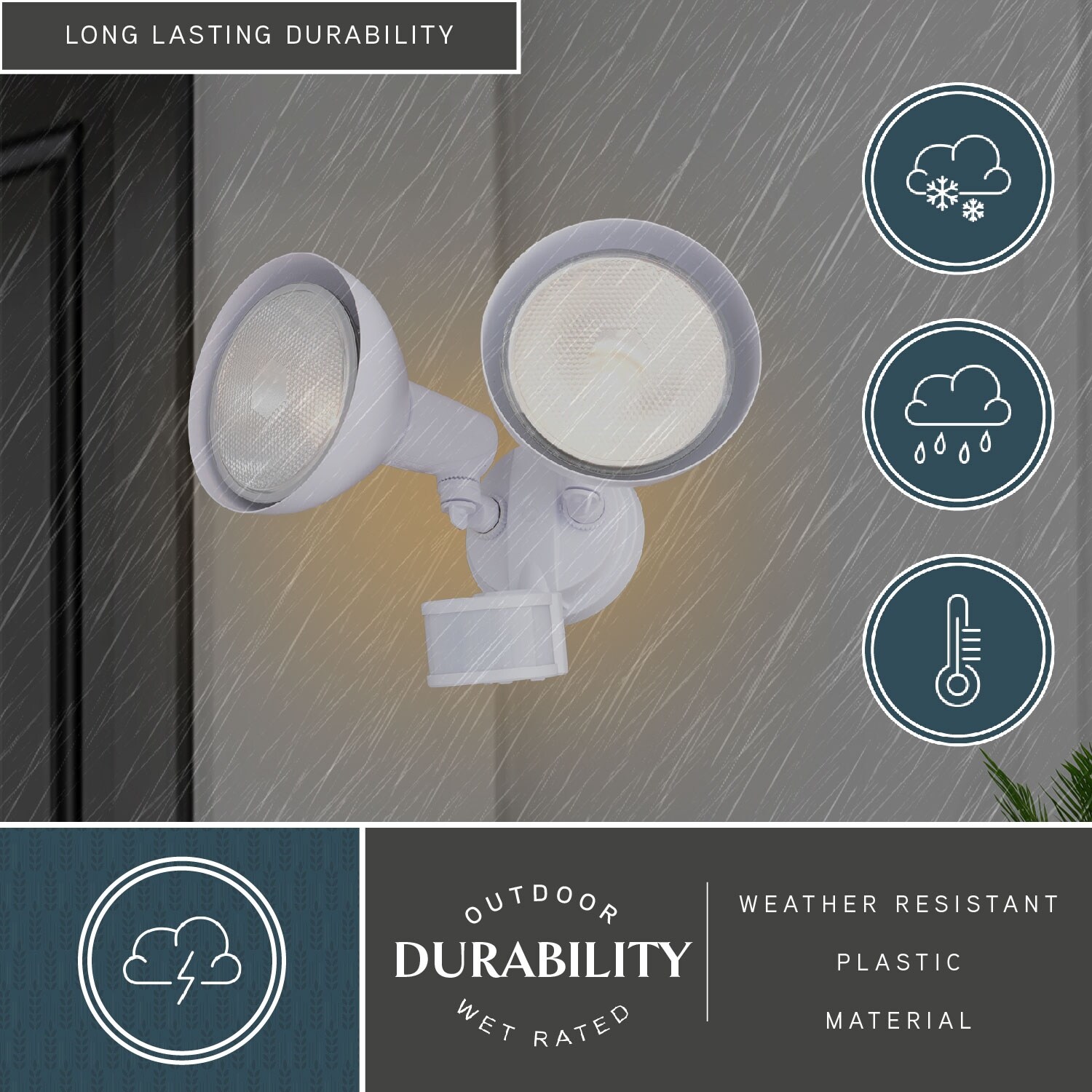 VAXCEL Motion Sensor Dusk to Dawn Outdoor Security Flood Light
