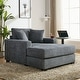 preview thumbnail 52 of 58, Modern Style Chaise Lounger Sofa Couch ,with Pillows, Charge Station & Cup Holders