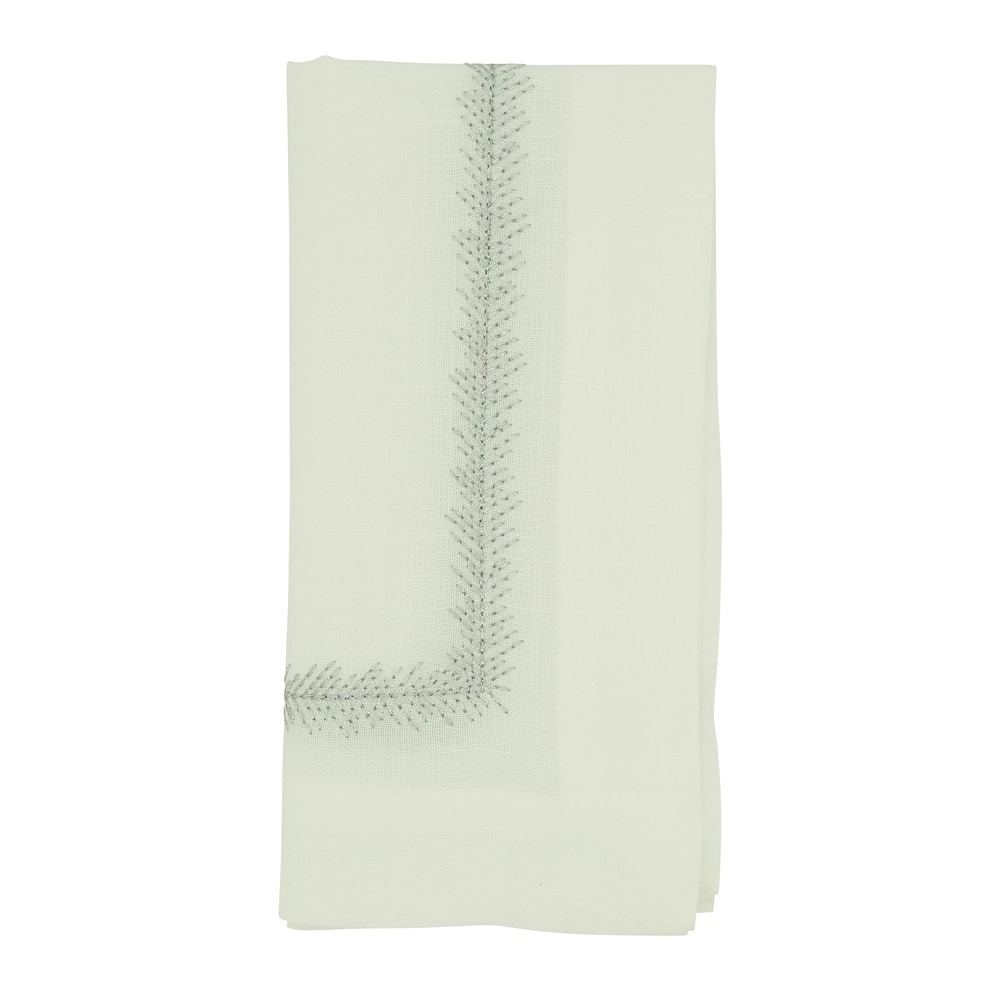 Embroidered Border Design Table Napkins (Set of 4)