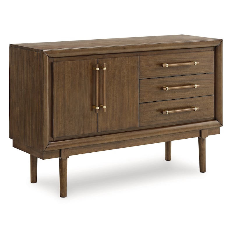 Signature Design by Ashley Lyncott Brown Dining Server - 56.13" W x 18" D x 36.25" H