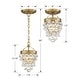 preview thumbnail 5 of 3, Calypso 1 Light Vibrant Gold Mini Chandelier - 7.25'' W x 13.75'' H