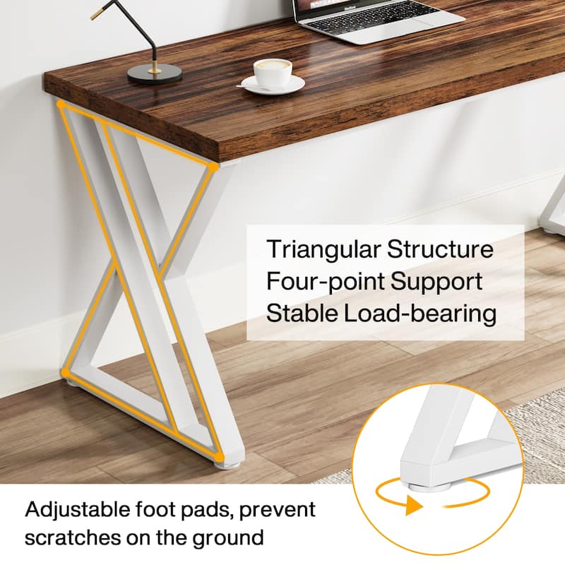 55" Heavy Duty Computer Desk, Office Desk
