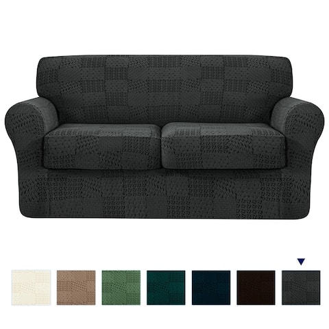 Subrtex Sofa Cover Stretch Slipcover with 2 Separate Cushion Covers