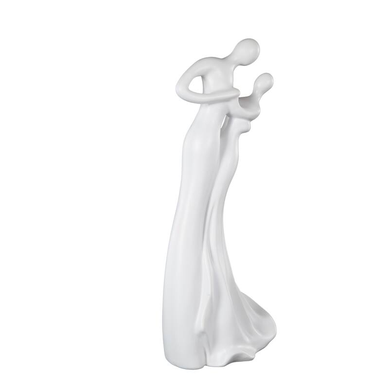 Black or White Ceramic Dancing People Decorative Sculpture