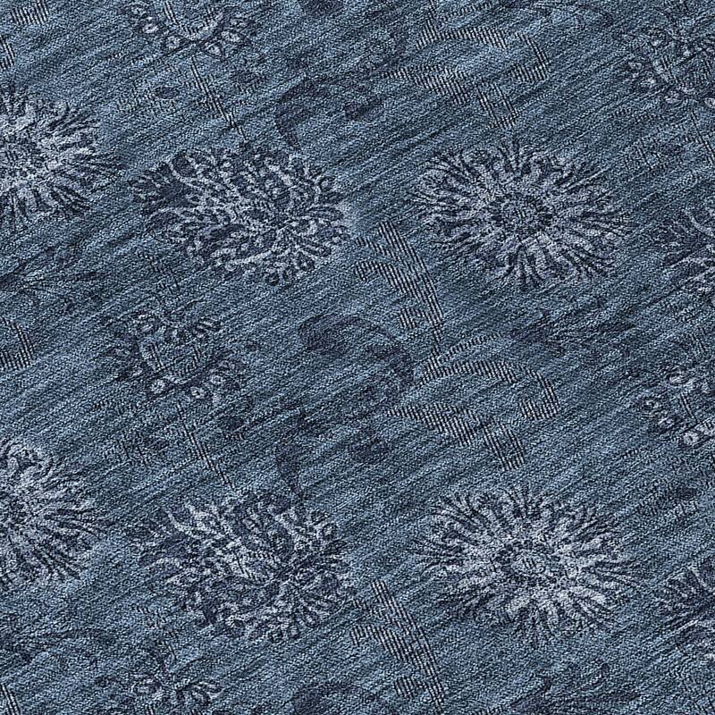 Machine Washable Indoor/ Outdoor Chantille Floral Burst Rug