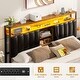 preview thumbnail 24 of 67, Upholstered Bed Frame with Storage Shelving, Platform Beds with Charge Station and LED Lights