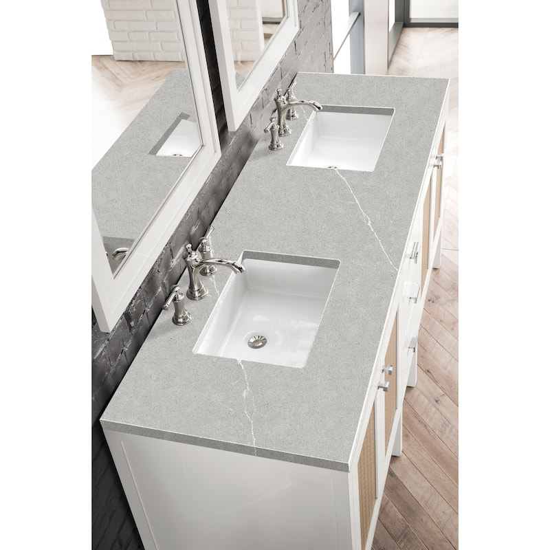 James Martin Vanities Addison 72" Double Vanity, Glossy White