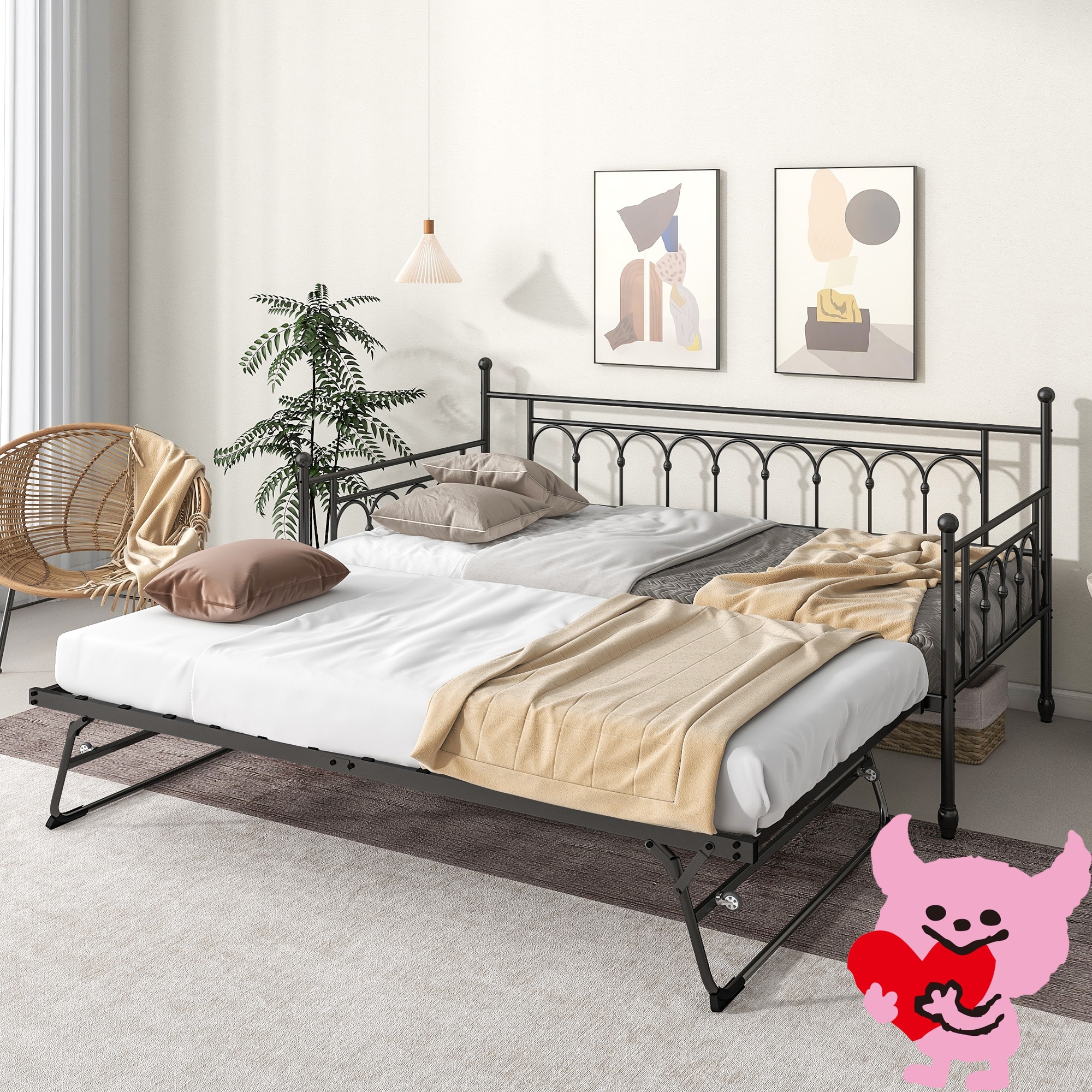 Metal daybed outlet with trundle