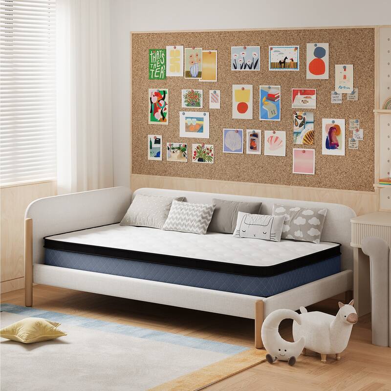 8-inch Medium Firm Gel Memory Foam Mattress with Pocket Spring Hybrid Mattress