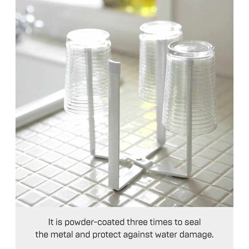 Yamazaki Home Collapsible Bottle Dryer - Small, Steel, Small, Collapsible - L 3.74 x W 4.72 x H 6.5 inches