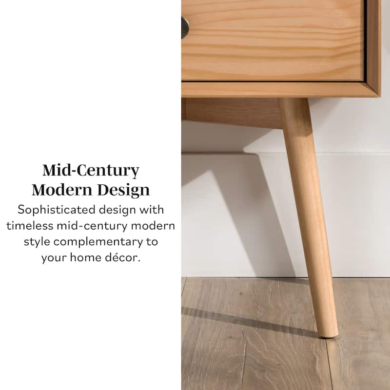 Middlebrook Mid-Century Modern Solid Wood 2-Drawer Nightstand