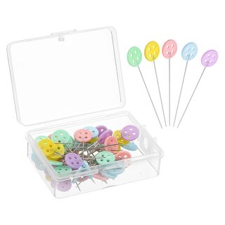 Straight Pins 200pcs Quilting Pins Button Head Sewing Pins - 0.43" x 1. ...