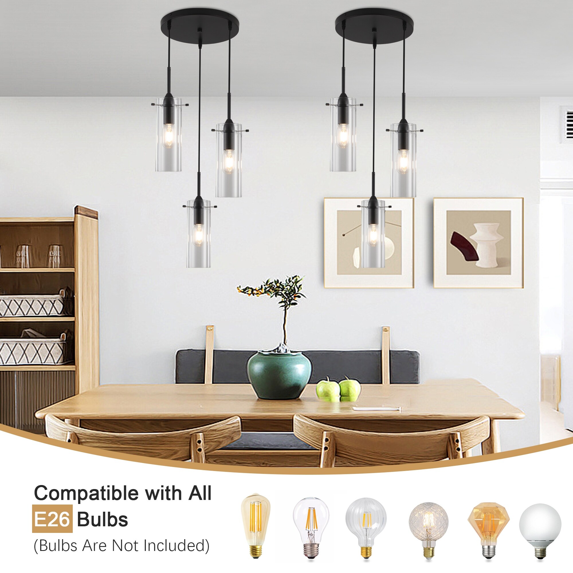 Three lamp pendant light on sale