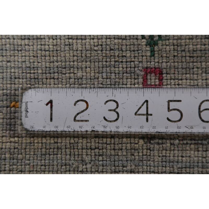 Hand Knotted Oriental 100% Wool Carpet Tribal Animal Pictorial Multi-Colored Gabbeh Area Rug - 4' 11'' X 3' 0''