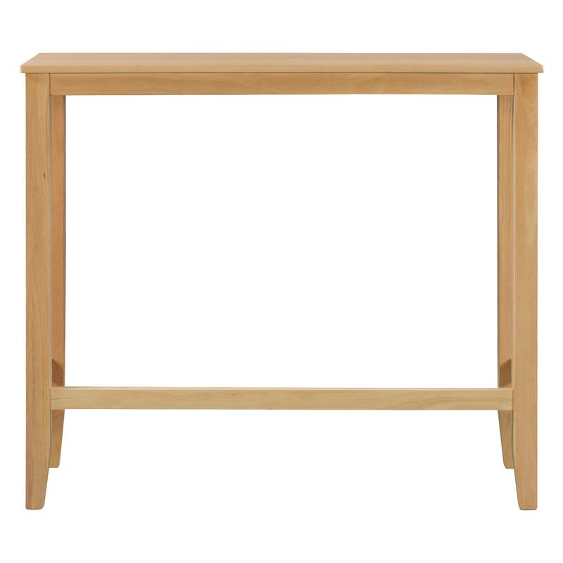 3-Piece Breakfast Nook, Wood Bar Height Dining Table Set, Kitchen Table Set with Bar Table and Cushioned Stools