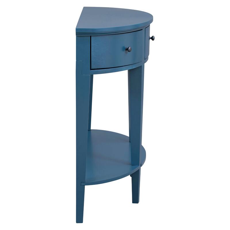 Modern Curved Console Table Sofa Table with 3 drawers and 1 Shelf for Hallway, Entryway, Living Room