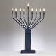 preview thumbnail 2 of 1, LED Lighted Knesset-Style Menorah - 24" - Navy