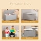 preview thumbnail 12 of 20, 32 Inch Kids Wooden Toy Box Storage with Safety Hinged Lid