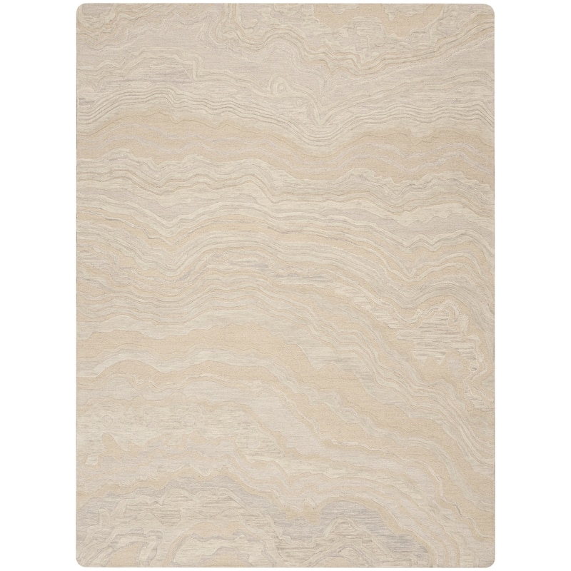 Nourison Graceful Indoor Abstract Area Rug - 8' 6" x 11' 6" - Beige - Rectangle