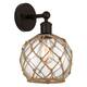 Option Clear Glass with Brown Rope / Oil Rubbed Bronze