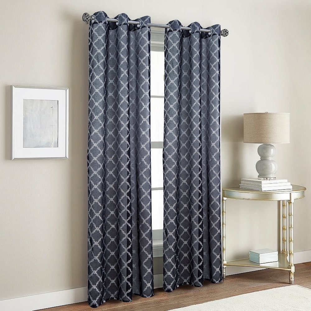Embroidered Sheer Window Curtain Collection 84" or 95"