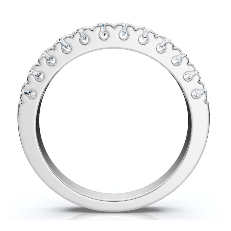 1/2Ct Pave Diamond Wedding Anniversary Stackable Ring Gold Lab Grown
