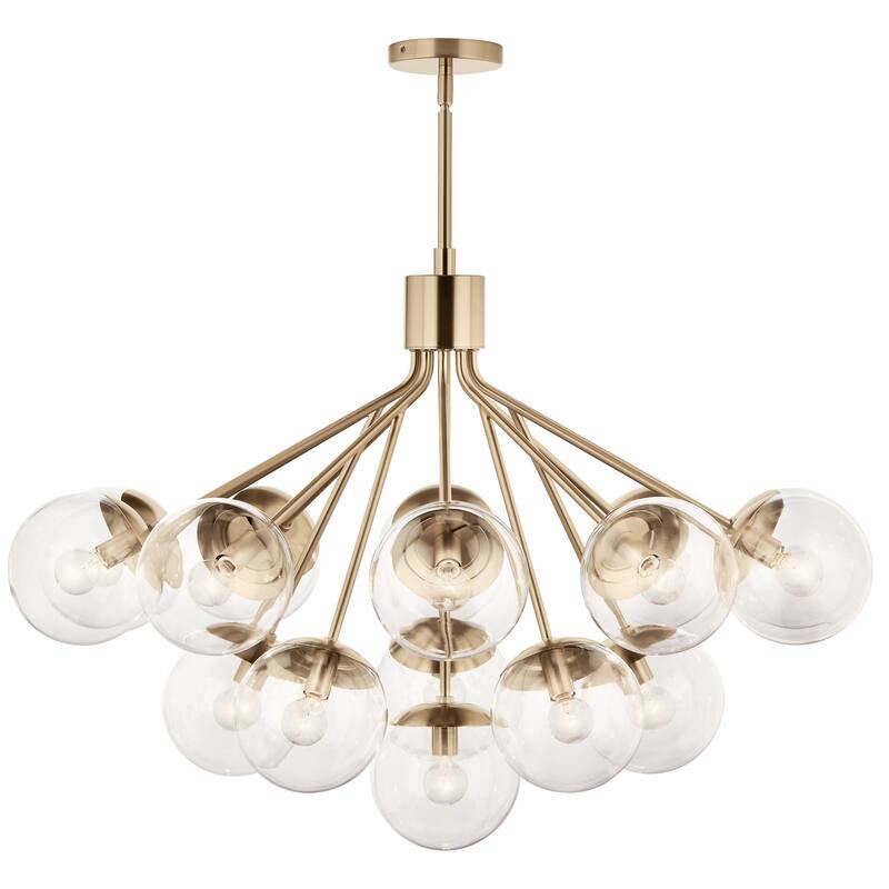 Kichler 52702CLR Silvarious 16 Light 38" Wide Chandelier with Clear