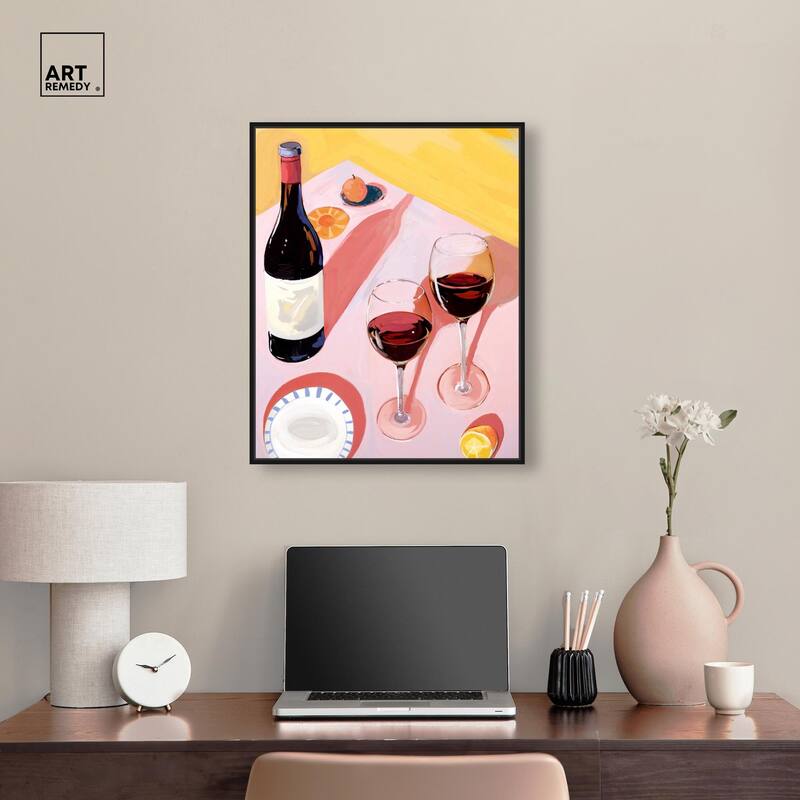 Summer Wine table Canvas by Art Remedy
