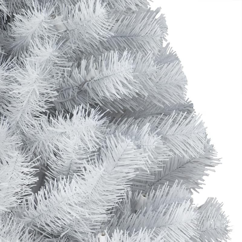 Puleo International 4.5 ft. Pre-Lit White Northern Fir Artificial Christmas Tree
