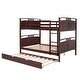 preview thumbnail 5 of 7, Full-Over-Full Size Sturdy Wooden Bunk Bed with Twin size Trundle,Separable Bunk Bed for Bedroom