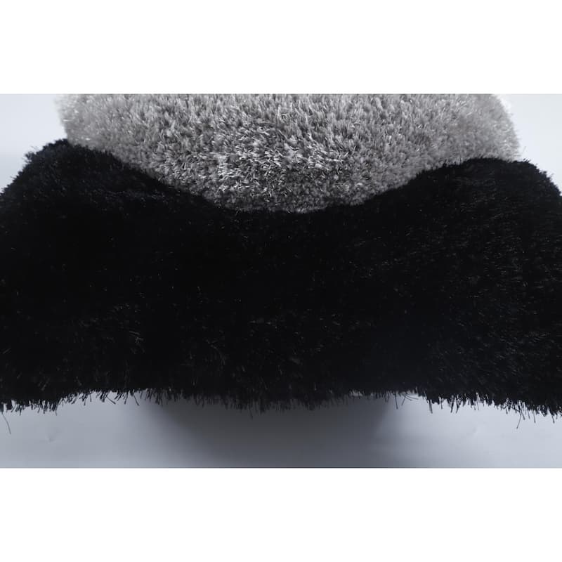 Mateos Shag Collection Abstract Shag Pillow, 20 x 20