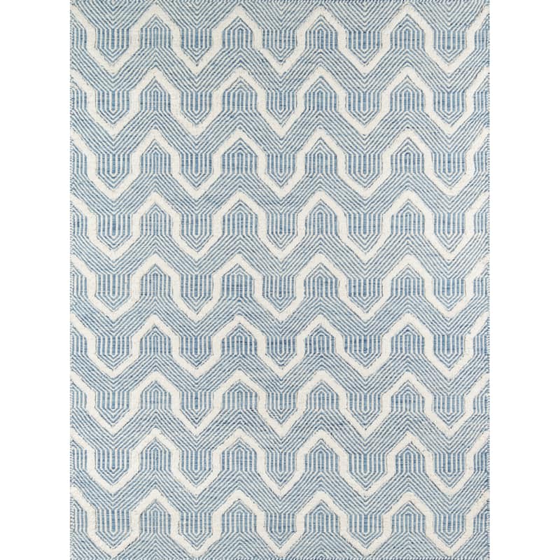 Erin Gates by Momeni Langdon Prince Hand Woven Wool Area Rug - 2' x 3' - Blue - Rectangle