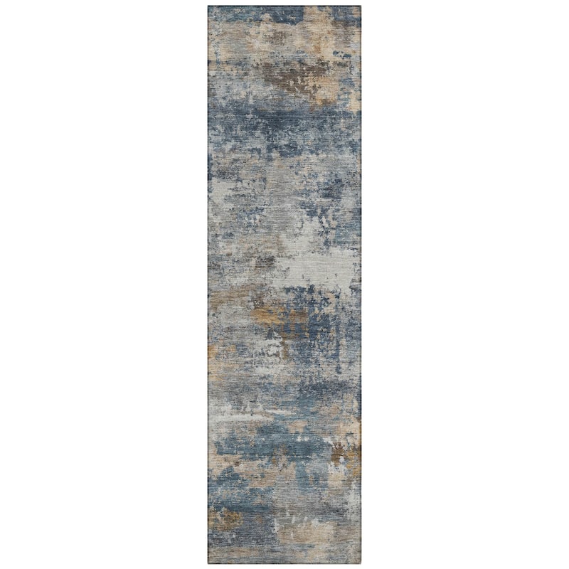 Machine Washable Indoor/ Outdoor Modern Blend Chantille Rug