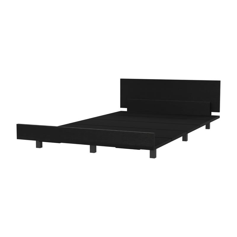 Modern Twin Bed Frame in Wenge Finish
