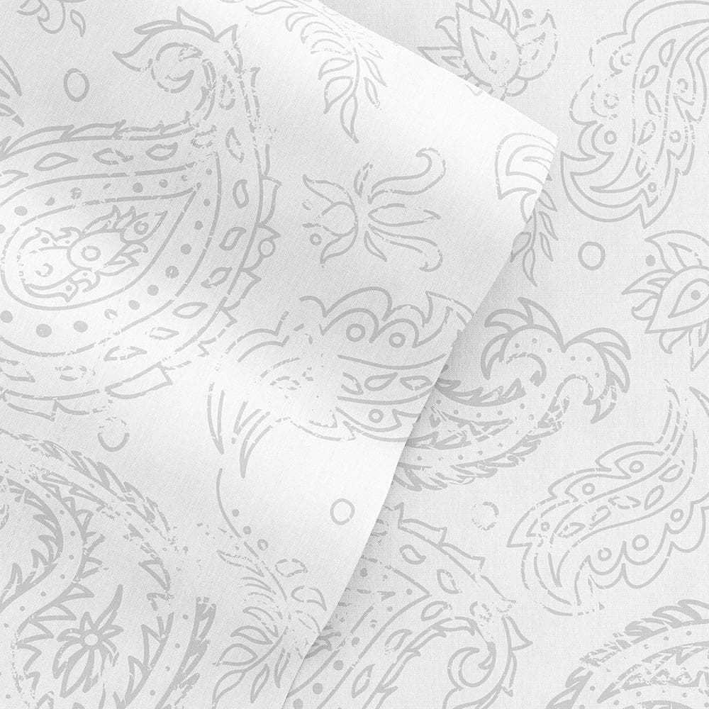 Becky Cameron Coarse Paisley Pattern 4 Piece Deep Pocket Bed Sheet Set