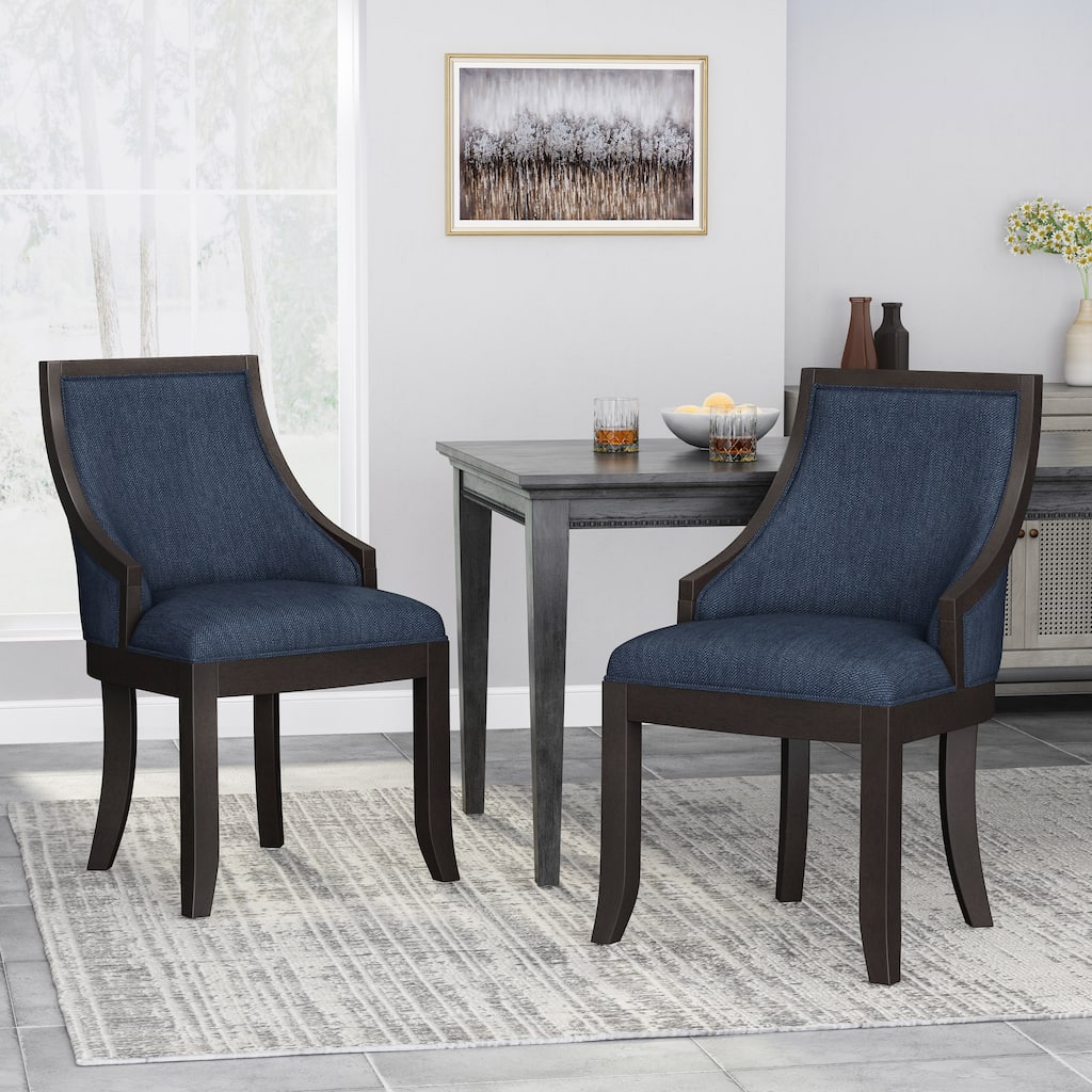 Elegant Meeting Room Chair Office Chair with Wood Frame, Navy Blue Reception Chair Office Chair with Armrests