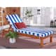 Option Natural Wood/Royal Blue Stripe Stripe Cushion