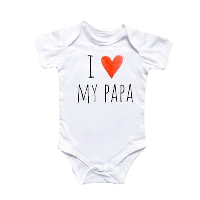 Papa Grandpa Love - Baby Boy Girl Clothes Infant Bodysuit Funny Cute Newborn