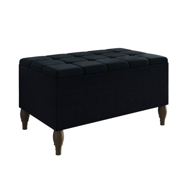 CraftPorch 2 Piece Bedroom Set in Transitional Linen Button Tufted Upholstered Bed