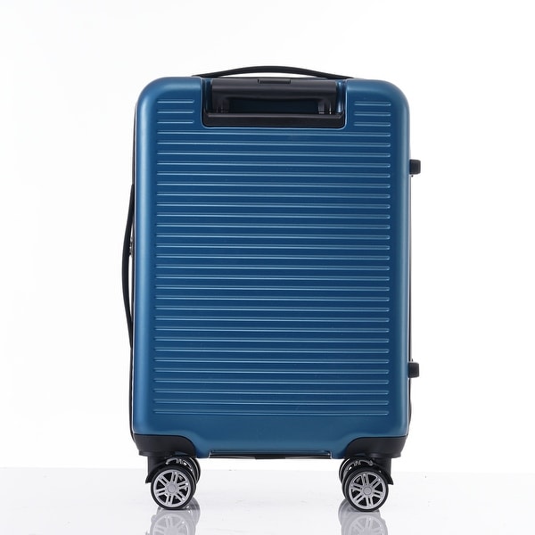 Carry On Suitcases Peacock Blue 20 Inch Front Open Hard Shell