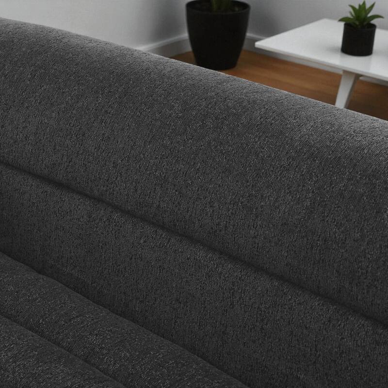 135" Chenille U-Shaped Modular Sectional Couch with Chaise, Movable Ottoman, Deep Seat Boneless Sofa for Living Room